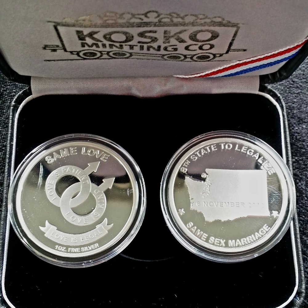 LGBTQ+ Same Love Same Sex Marriage Commemorative Coin Male